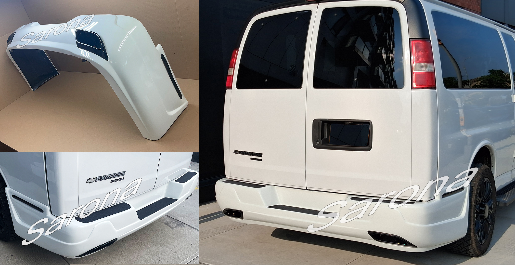Custom Chevy Express Van  All Styles Rear Bumper (2003 - 2025) - $790.00 (Part #CH-037-RB)